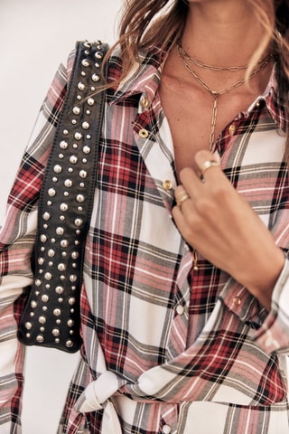 Vestido Relly Plaid - Branco