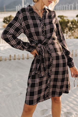 Vestido Relly Plaid - Preto