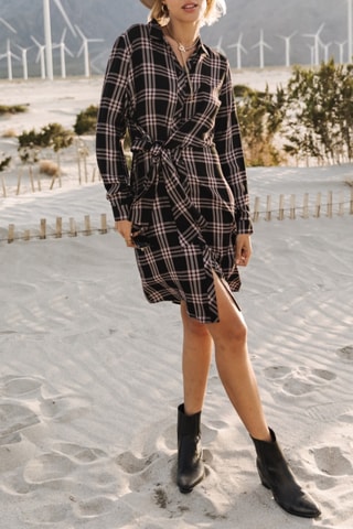 Vestido Relly Plaid - Preto