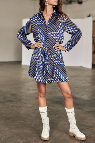 Vestido Rawen Zag - Azul