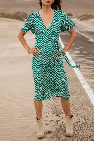Vestido Rifa Dunely - Turquesa