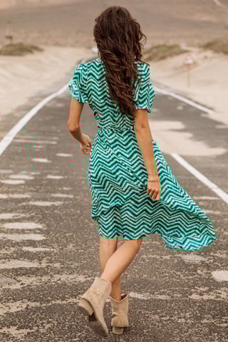 Vestido Rifa Dunely - Turquesa