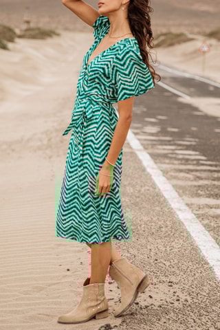 Vestido Rifa Dunely - Turquesa