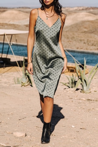 Vestido Renelle Dots - Caqui