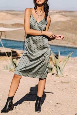 Vestido Renelle Dots - Caqui