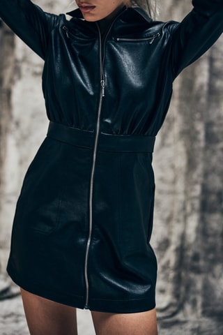 Vestido Saige Biker - Preto