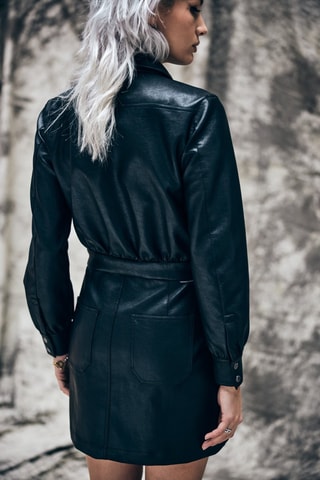 Vestido Saige Biker - Preto
