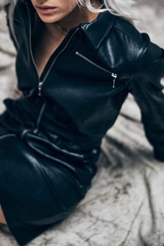 Vestido Saige Biker - Preto