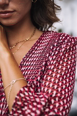 Vestido amplo Juna Peak - Rosa-escuro