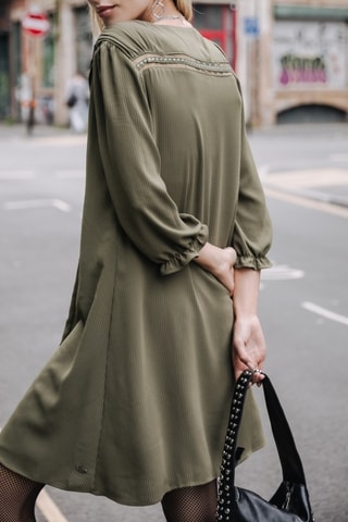 Vestido amplo Juna Voile - Verde