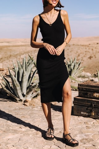 Vestido Ribea Rib - Preto