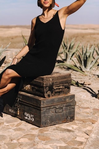 Vestido Ribea Rib - Preto