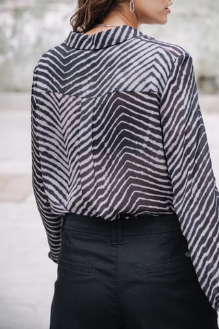 Camisa Crizia Equino - Cinzento