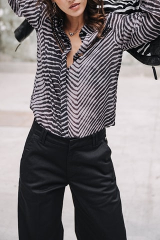 Camisa Crizia Equino - Cinzento