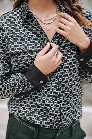 Camisa Clorisse Chain - Preto