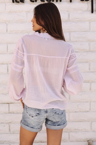 Camisa Carline Plain Color - Lilás