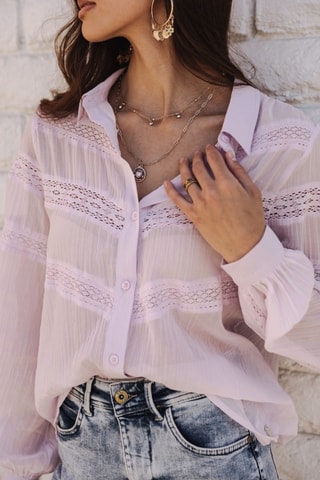 Camisa Carline Plain Color - Lilás