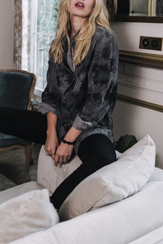 Blusa tie and dye Charlise Cinzento-claro