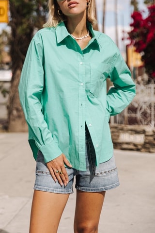 Camisa Chella Plain Color - Verde