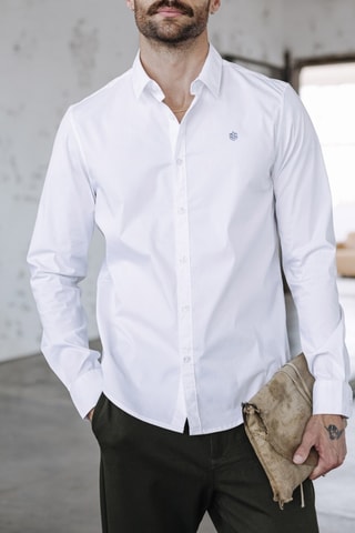 Camisa Yoris Poplin Stretch - Branco