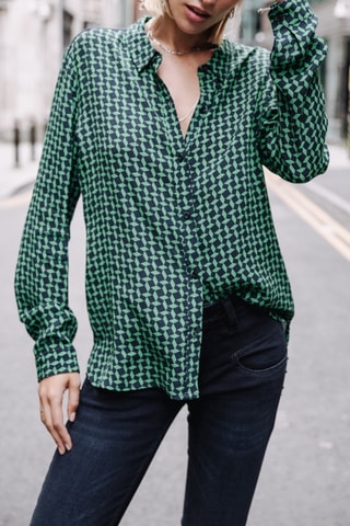 Camisa Katy Windmill - Azul-marinho e verde