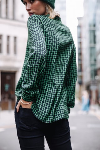 Camisa Katy Windmill - Azul-marinho e verde