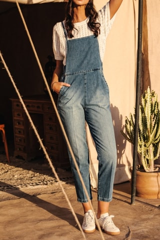 Jardineiras Thalie Denim - Azul