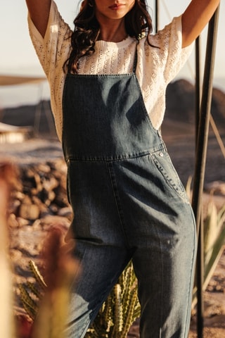 Jardineiras Thalie Denim - Azul