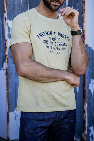 T-shirt Ivander Oil Dye Amarelo