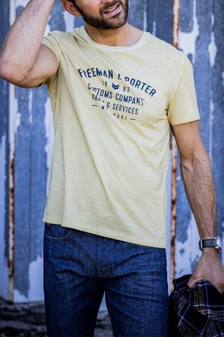 T-shirt Ivander Oil Dye Amarelo