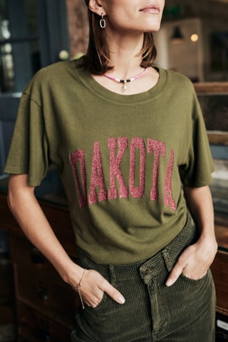 T-shirt Suria Print Dakota - Kaki
