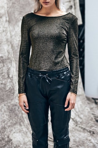 T-shirt Tenessa - Noir et doré