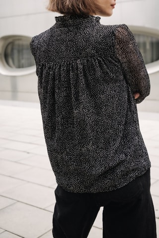 Blusa Boeme Plumetis - Preto