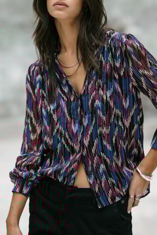 Blusa Boeme Funky Wood - Preto