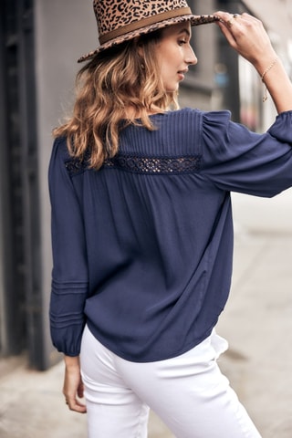 Blusa Tya Plain Color - Azul