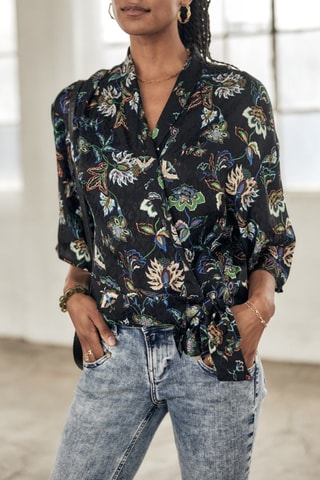 Blusa Triane Florescent - Preto