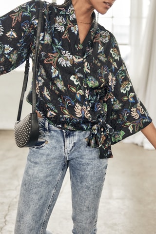 Blusa Triane Florescent - Preto