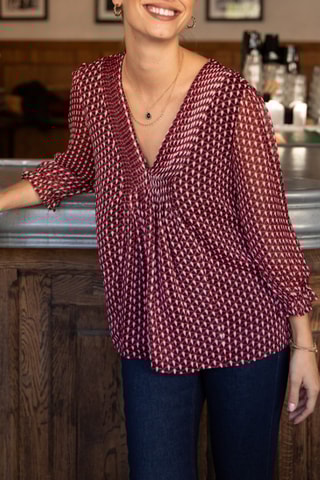 Blusa Kamille Peak - Bordô