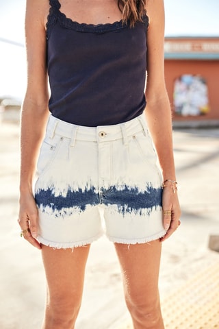 Calções tie and dye Jade SDM Branco
