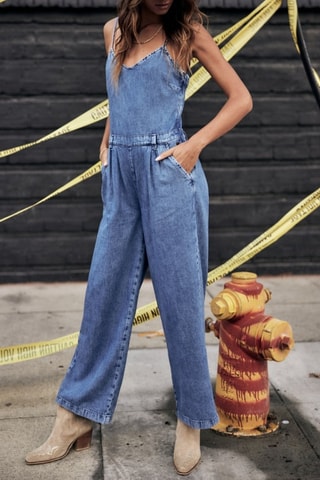 Macacão Amalia Denim - Azul