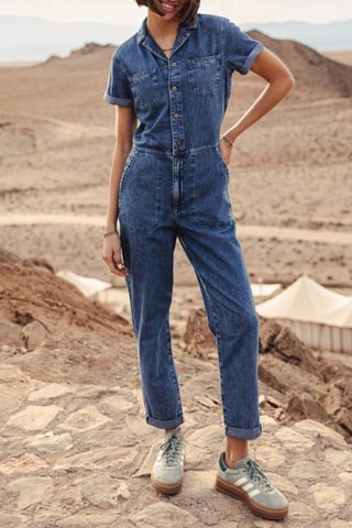 Macacão 7/8 Tifany Denim - Azul