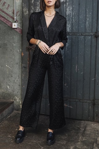 Macacão Loana Jacquard Preto