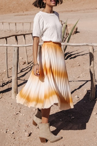 Saia Jeelyne Tie & Dye - Amarelo