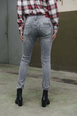 Jean 7/8 taille haute - Gris