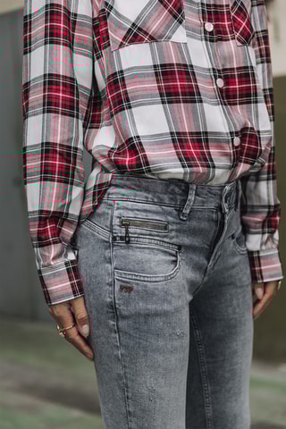 Jean 7/8 taille haute - Gris