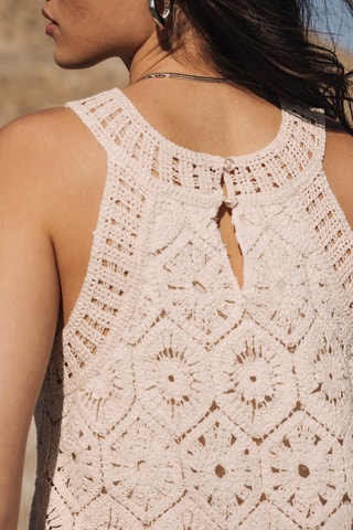Top en crochet - Ecru