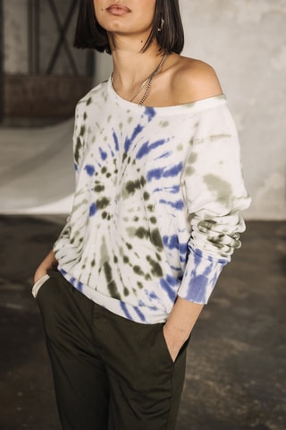 Top tie and dye - Blanc et bleu
