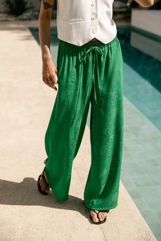 Pantalon palazzo - Vert