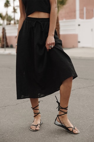 Saia midi - Preto