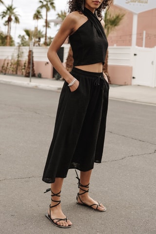 Saia midi - Preto